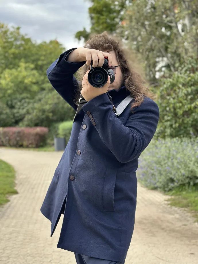 Pavel Čejka s fotoaparátem